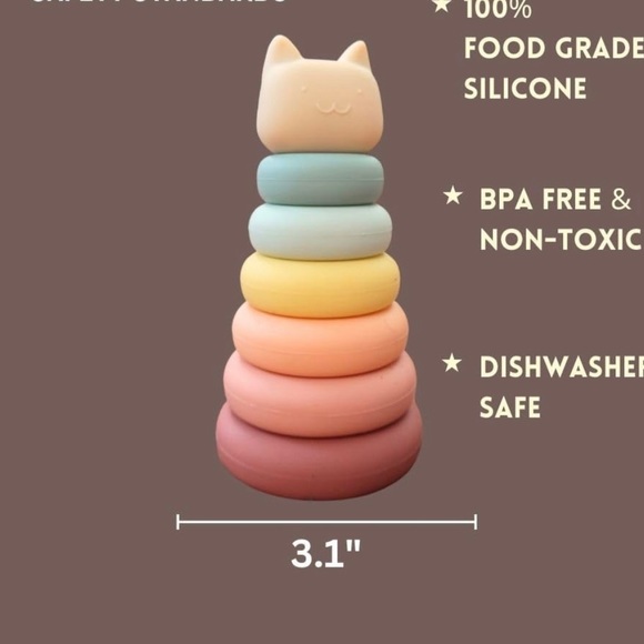 Baby Silicone Stacking Toy. - Picture 2 of 3